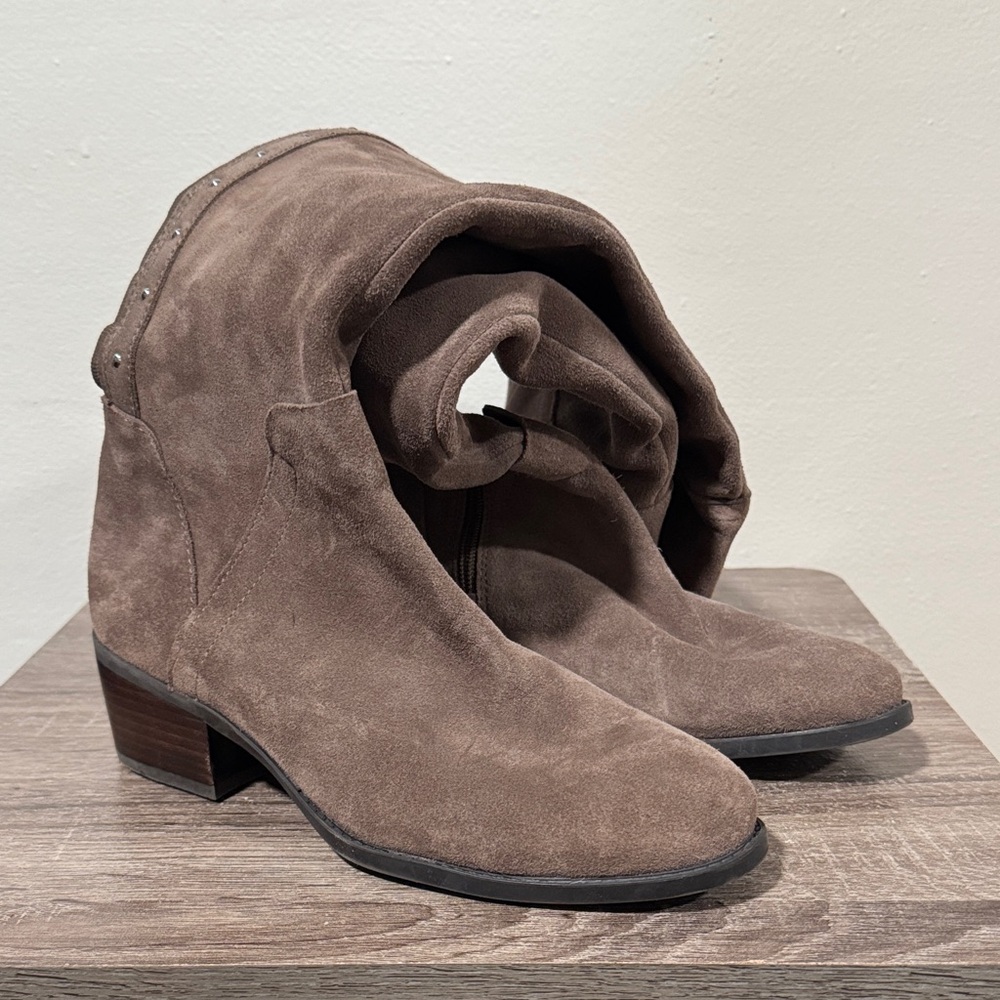 Vince Camuto Brielle Over-The-Knee Brown Suede Knee-High Boots